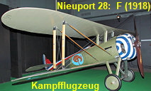 Nieuport 28: Das erste Flugzeug, dass von US-Piloten des AEF im 1. Weltkrieg im Luftkampf eingesetzt wurde