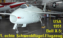 Bell X-5: Das erste echte Schwenkflügel-Flugzeug der Welt von 1951
