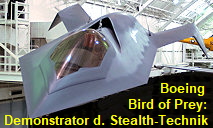 Boeing Bird of Prey: geheimer Demonstrator der Stealth-Technologie