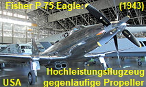 Fisher P-75 Eagle: Hochleistungsflugzeug von 1943 mit zwei gegenläufigen Koaxialpropellern