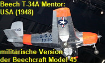 Beech T-34A Mentor: militärische Trainingsversion der Beechcraft Model 45