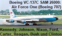 Boeing VC-137C SAM 26000: Die erste Boeing 707, die als Air Force One die Präsitenten Kennedy, Johnson, Nixon, Ford, Carter, Reagan, George h. w. Bush und Clinton flog
