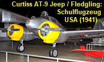 Curtiss AT-9 Jeep / Fledgling: Schulflugzeug  für Piloten, die für den Einsatz auf mehrmotorige Militärflugzeuge vorbereitet werden sollten
