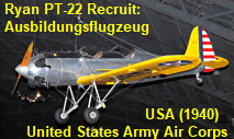 Ryan PT-22 Recruit: Das Flugzeugen wurde zur Ausbildung von den United States Army Air Corps verwendet