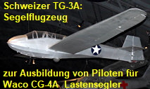 Schweizer TG-3A: Das Segelflugzeug diente zur Ausbildung von Piloten für große "Waco CG-4A Hadrian" Lastensegler