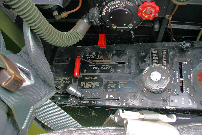 Chance Vought Corsair: Cockpit des Jagdflugzeugs aus dem Zweiten Weltkrieg
