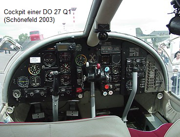 Cockpit der DO 27 Q1