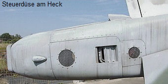 Heckdüsenaustritt