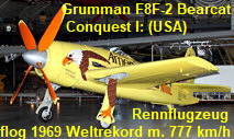 Grumman F8F-2 Bearcat Conquest I: Rennflugzeug brach 1969 Weltrekord für Kolbenflugzeuge mit 777 km/h
