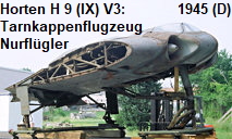 Horten H IX V3: Das erste Tarnkappenflugzeug als Nurflügler (auch Horten Ho 229 oder Gotha Go 229 genannt)