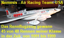 Nemesis - Air Racing Team: Das Rennflugzeug gewann 45 von 48 Rennen seiner Klasse in der Zeit von 1991 bis 1999
