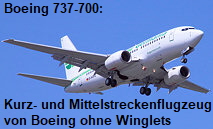 Boeing 737-700: Kurz- und Mittelstreckenflugzeug von Boeing ohne Winglets