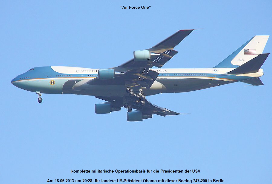 Air Force One (Boeing 747-200): komplette militärische Operationsbasis für die Präsidenten der USA
