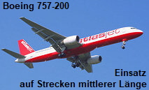 Boeing 757-200:  2-strahliges Verkehrsflugzeug für mittlere Strecken