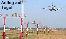 Anflug auf den Flugplatz Tegel in Berlin