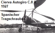Cierva Autogiro C.8 R - Tragschrauber von 1927