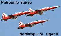 Patrouille Suisse fliegen Northrop F-5E Tiger II