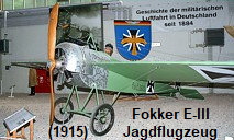 Fokker E-III :  Jagdflugzeug