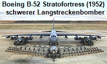 Boeing B-52 Stratofortress: Die Boeing B-52  auch BUFF (Big Ugly Fat Fellow) genannt  ist das älteste noch betriebene Modell der Luftfahrtgeschichte.