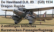 De Havilland D.H. 89 Dragon Rapide: erfolgreiches Passagierflugzeug der 30er Jahre