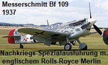Messerschmitt Bf 109:  Nachkriegs-Version mit Rolls-Royce Merlin Motor
