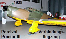 Percival Proctor III:  3-sitziges Verbindungsflugzeug der Royal Air Force im 2. Weltkrieg