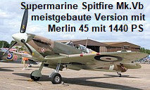 Supermarine Spitfire Vb (MK.V): stärkerer Motor Merlin 45 mit 1.440 Ps