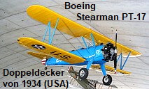 Boeing Stearman PT 17, Modell E 75: Doppeldecker von 1942 (Grundmodell: 1936)