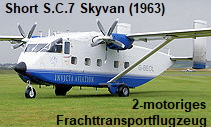 Short S.C.7 Skyvan:  2-motoriges Frachttransportflugzeug von 1963