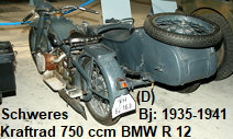 Schweres Kraftrad 750 ccm BMW R 12