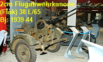 2 cm Flugabwehrkanone (Flak) 38 L/65
