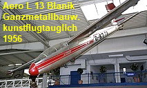 Aero Let L 13 Blanik: kunstflugtaugliches Segelflugzeug in Ganzmetallbauweise