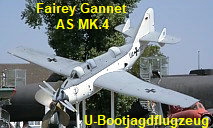 Fairey Gannet AS MK.4: Das Flugzeug ist bestens für Einsätze auf Flugzeugträgern geeignet, weil es in dessen Rumpf wegen der beiklappbaren Tragflächen nur wenig Platz beabsprucht. Interessant ist ferner der Doppelpropeller, der die dickbäuchige Maschine mit dem kraftvollen Triebwerk auf beachtliche 500 Km/h bringt.