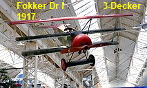 Fokker Dr I : 3-Decker des "Roten Baron" - Jagdflugzeug von 1917