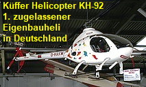 Küffer Helicopter KH-92:  Der 1. in Deutschland zugelassener Eigenbauhubschrauber