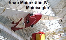 Raab Motorkrähe IV:  Motorsegler - Eigenwilliges Modell mit Schubpropeller