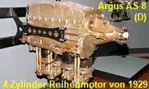 Argus AS 8 - 4-Zylinder-Reihenmotor aus Deutschland von 1929