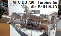 MTU DB 720 - Entwicklung durch Daimler-Bernz AG für die Bell UH-1D