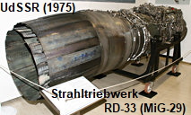 Strahltriebwerk RD-33 der MiG-29