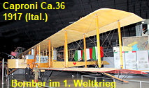 Caproni Ca.36: schwerer italienischer Bomber im Ersten Weltkrieg