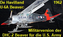 De Havilland U-6A Beaver: Militärversion der DHC-2 Beaver von 1962 für die U.S. Army