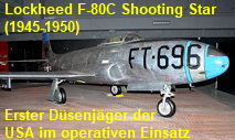 Lockheed F-80C Shooting Star: Erster Düsenjäger der USA im operativen Einsatz (1945-1950)
