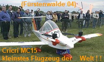 Cricri MC 15:  kleinstes Flugzeug der Welt ! !