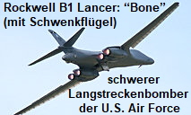 Rockwell B1 Lancer: Bone genannter schwerer Langstreckenbomber der U.S. Air Force