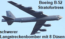 Boeing B-52 Stratofortress: schwerer Langstreckenbomber der US-Luftwaffe