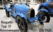 Bugatti Typ 37: von 1927 bis 1932 beherrschte der Typ 37 die Rennwagenklasse