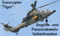 Eurocopter Tiger: Angriffs- und Panzerabwehrhubschrauber