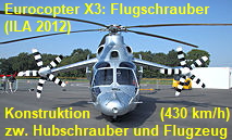 Eurocopter X3 - Flugschrauber: Hybridkonstruktion zwischen Hubschrauber und Propellerflugzeug