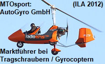 Die AutoGyro GmbH ist Weltmarktführer in der Entwicklung, Produktion und im Vertrieb von Tragschraubern (Gyrocopter / Autogiro)