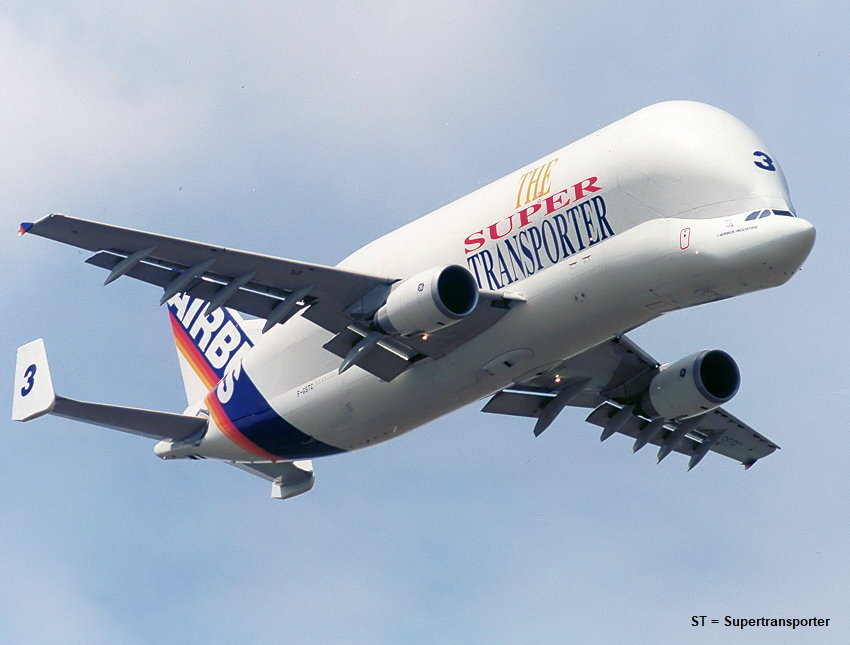 Airbus A300 600 St Beluga Flugzeug Mit Weltweit Grosstem Frachtraum